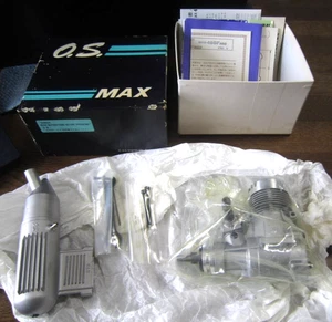 O.S. MAX-46SF 7.45cc 2 cycle glow engine with muffler for R/C airplane, new f/s - Picture 1 of 7