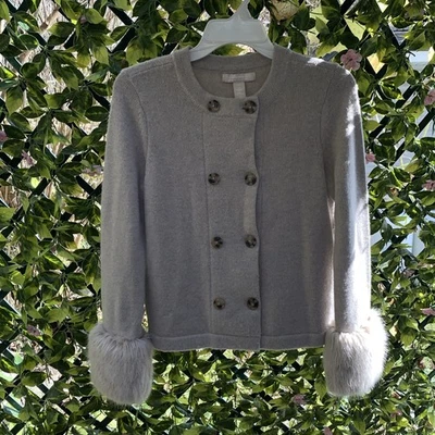  Suéter Muñeca Wmn’S SM Banana Republic Mezcla Lana Merino Piel Sintética Usado en Excelente Condición Foto 1 de 3