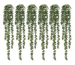 10 Pcs Artificial Succulents Hanging Plants, Fake String of Pearls Greenery P... - Picture 1 of 6