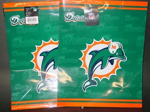NFL Miami Dolphins Gift Bags (2 bags) LARGE - Picture 1 of 1