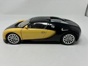 Autoart 1/18 Scale Diecast 70904 Bugatti EB 16.4 Veyron Show Car - Black/Yellow - Picture 1 of 14