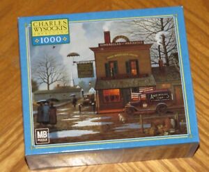 Charles Wysocki Art Puzzle - Dampy Donuts on a Dreary Day - 2002 Hasbro - Sealed