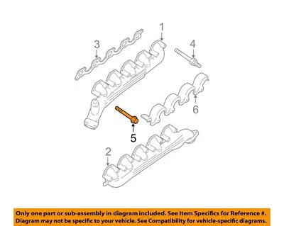 Dodge CHRYSLER OEM 02-03 Ram 1500 5.9L Exhaust Manifold-Manifold Bolt 6036607AA - Image 1 of 2