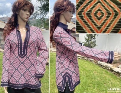 TORY BURCH split neck print tunic top gauzy voile resort summer cover up women 6 - Изображение 1 из 4