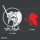 Evangelion - 2er-Pack - Unit-01 - Nerv Logo - Anime Laptop Auto Vinyl Aufkleber Aufkleber