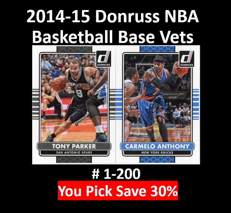 2014-15 Panini Donruss NBA Basketball - Pick Your Card - Complete Your Set Base - Image 1 of 1
