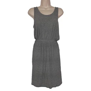 H&M Basic A-Line Dress Women's Small Sleeveless Above Knee Lightweight Striped - Picture 1 of 10