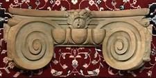 Greek Revival Hand-Carved Ionic Capitals Architectural Salvage, 1840s-1860s