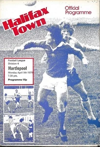 Football Programme HALIFAX TOWN v HARTLEPOOL UNITED Apr 1979 - Picture 1 of 1