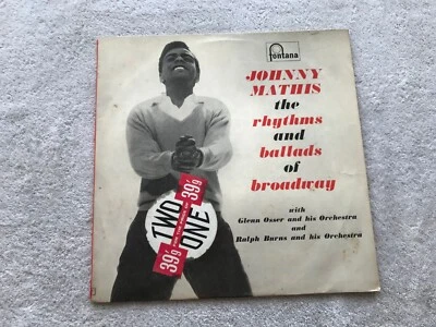 JOHNNY MATHIS Rhythms And Ballads Of Broadway ~ 1959 DBL FONTANA VINYL LP ALBUM - Image 1 of 4