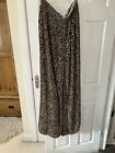 Forever Unique Pleated Animal Print Wide Trousers NWT Size 14