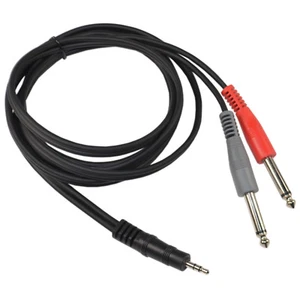 6ft 1/8 (3.5mm) TRS to Dual 1/4 (6.35mm) TS Cable for Hosa CMP159 HMP-006Y - Picture 1 of 3