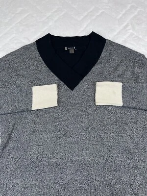 Suéter Smartwool Para Mujer (M) Akamina Cuello en V Gris Negro Marfil Mezcla de Lana Foto 1 de 4