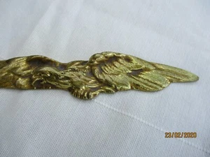 ANTIQUE FRENCH FINE ART NOUVEAU EAGLE HEAD LETTER OPENER 1900's NICE DETAILS  - Picture 1 of 12