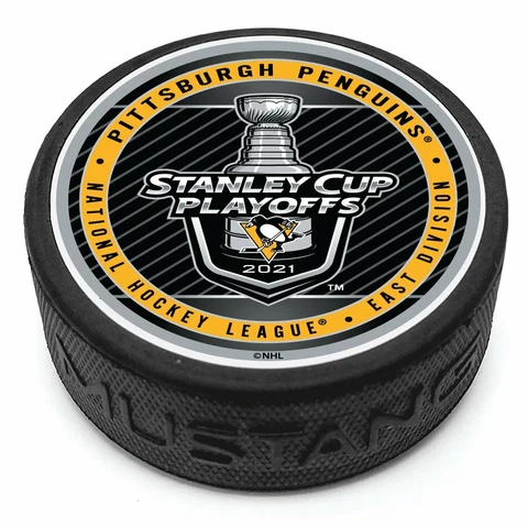 2021 Stanley Cup Playoffs Pittsburgh Penguins 3D Textured Souvenir Hockey Puck Cover