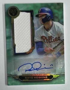 2019 Topps Triple Threads Emerald Rhys Hoskins Auto Relic 16/50 - Picture 1 of 4
