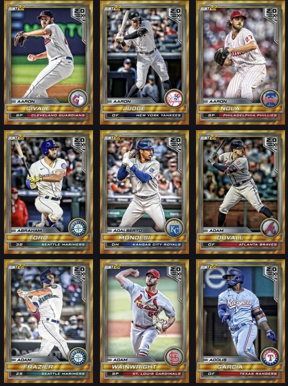 [DIGITAL] Topps Bunt - 2022 Base 22 S1 - Tier 5 Gold - AC to JC - Pick - Image 1 of 1