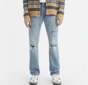 Levis 501 Jeans Mens 34x36 Blue Medium Wash Button Fly  NEW - Picture 1 of 5