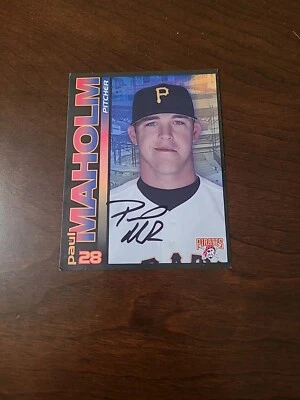 Nice Paul Maholm Signed 3.5x5" Pittsburgh Pirates Team Issue Card - Image 1 of 2