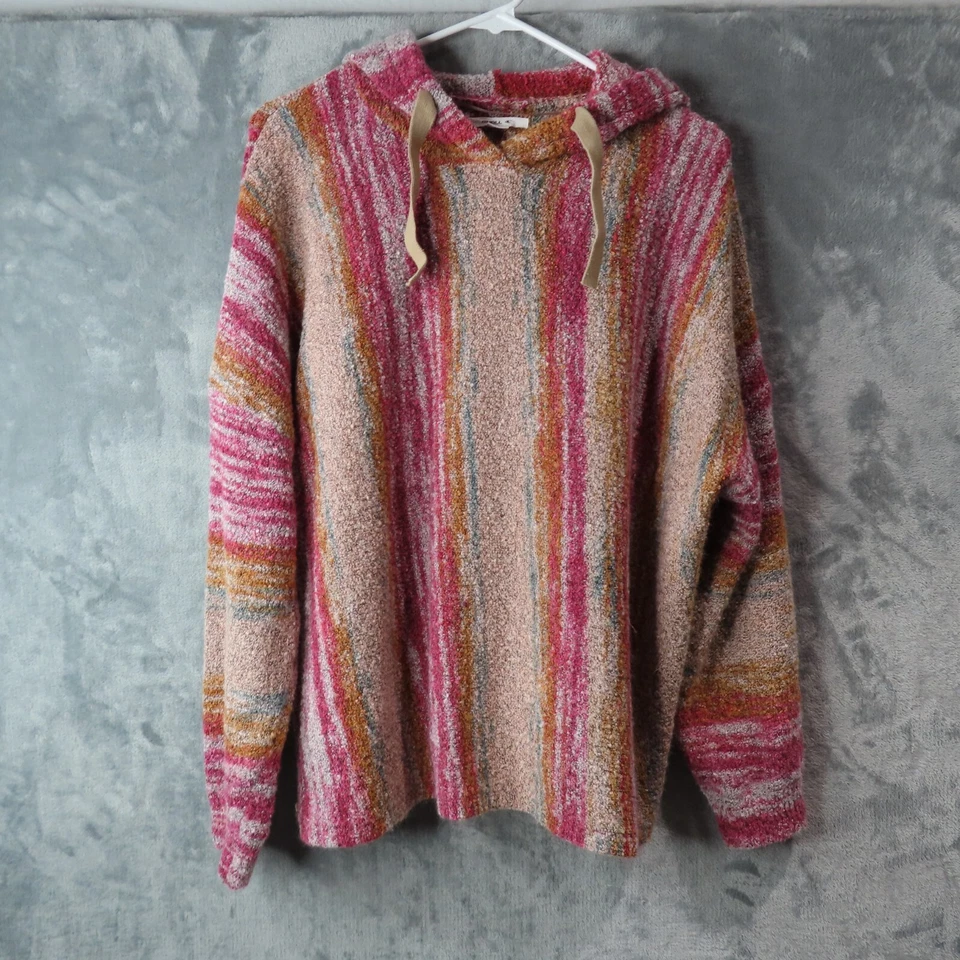 Suéter ONEILL Jettie Mujer Grande Nómada Ombre Rosa Boucle Slouchy Tejido Sudadera con Capucha Foto 1 de 4