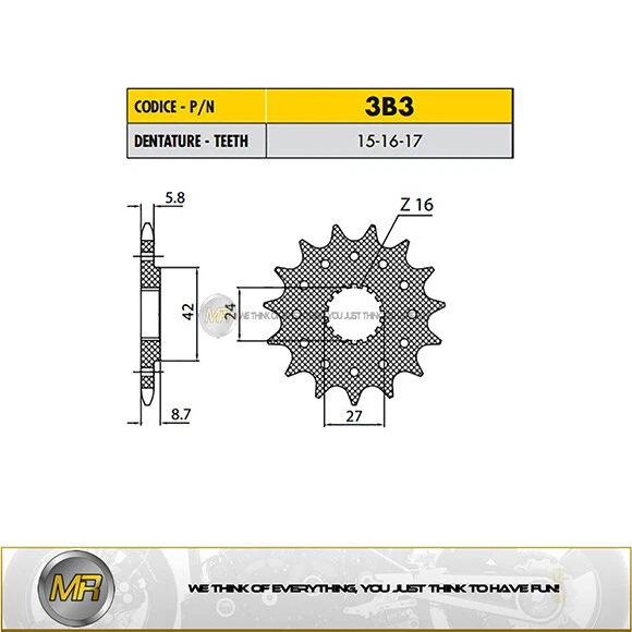 SUZUKI GSX R CON PIÑÓN MARCHESINI 1000 DE 2009 A 2015 520 CON 17 DIENTES Foto 1 de 1