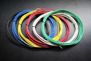 14 GAUGE WIRE 6 COLORS 5 FT EA PRIMARY AWG STRANDED COPPER AUTOMOTIVE CAR POWER - Picture 1 of 8