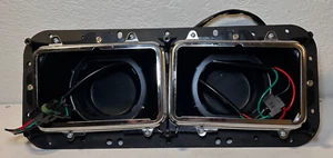 Headlight Housing Base w/H4 Plugs Wire Harnesses Stainless Steel Bezel Passenger - Picture 1 of 3