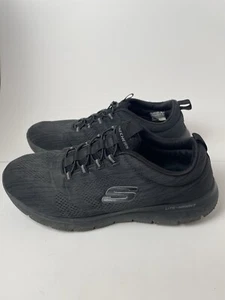 Skechers Mens Sneakers Shoes Black 232186W Running Mesh LowTop Lace Up Size 10US - Picture 1 of 8