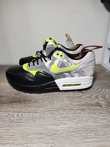 NIKE Women's Air Max 1 FV QS, Black/Volt-White 677340 001 Running Trainer sz6 - Picture 1 of 7