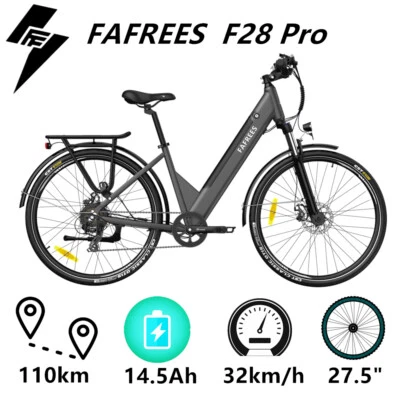 FAFREES F28 PRO 250W Electric Bike 27.5" Pedal assist Bicycle Shimano 522Wh 36V - Image 1 of 4