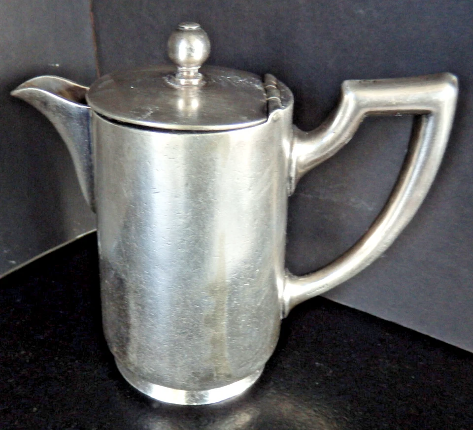 Gebr. HEPP Pforzheim Kaffee/Tee-Kännchen Metall H:13cm D:8cm - Bild 1 von 4