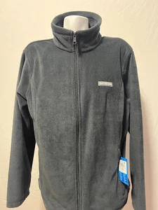 Columbia Women Dark Grey Fleece Jacket Zip Up 1X Plus Size New NWT - Picture 1 of 6