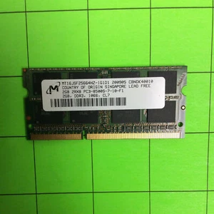 MT16JSF25664HZ-1G1D1 2GB DDR3-1066 (PC3-8500) PC3-8500S Random Access Memory RAM - Picture 1 of 3