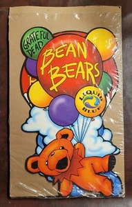 Letrero de exhibición de tienda Grateful Dead Bean Bears azul líquido colgante nuevo en stock años 90 POP - Imagen 1 de 6