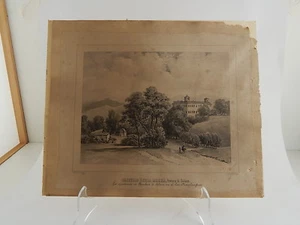 CASTELLO DELLA MORRA GEZEICHNET UND LITHOGRAPHIERT VON E. GONIN 1856 DEYEN TURIN SELTEN - Bild 1 von 7