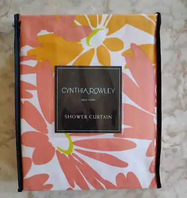 Cortina de ducha de tela Cynthia Rowley 72" x 72" 'SUNNY' NUEVA Foto 1 de 3