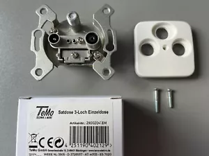 TV SAT DOSE Antennendose 3-fach + BJ Abdeckung 1743-03-214 Reflex SI alpinweiss - Bild 1 von 1
