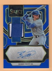 2024 Panini Select BLUE MATERIALS Bobby Witt Jr. #/35 SP AUTO PATCH - ROYALS - Picture 1 of 2