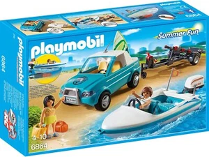 Playmobil 6864 Surfer-Pickup mit Speedboot Boot Schiff Pickup Cabrio Auto Neu - Bild 1 von 2