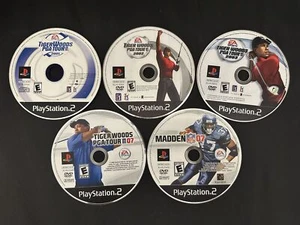 Lot Of 5 Games Tiger Woods PGA Tour 2001 2002 2003 07 Madden 07 For - Picture 1 of 5