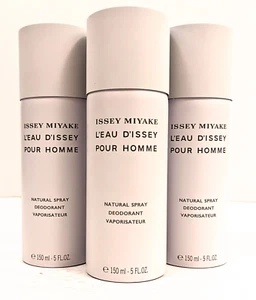 3x Issey Miyake L'eau D'issey 150ml Natrual Deodorant Spray for Men, Mens Deo - Picture 1 of 3