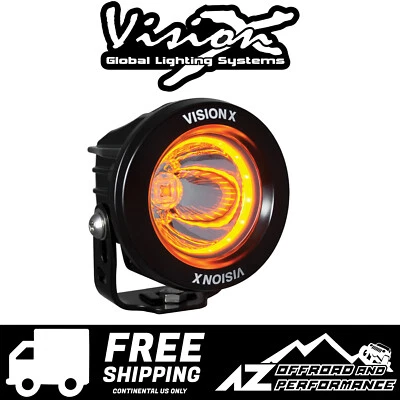 Vision X 3.7" ROUND OPTIMUS UNIVERSAL LED CONDUCCIÓN ÁMBAR LUZ 15º Spot Beam Foto 1 de 4