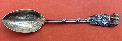 COLHER LEMBRANÇA PRATA ESTERLINA POR SHREVE CLIFF HOUSE SAN FRANCISCO CALIFÓRNIA - Imagem 1 de 4