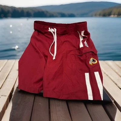 Vtg Washington Redskins Swim Trunks Mens L NFL Team Apparel Pocket - NO LINER - Image 1 of 4