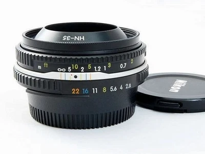 Nikon Ai-S Nikkor 45 мм F2.8 P стандартный объектив с фиксированным фокусным расстоянием с капюшоном отличном из Японии - Изображение 1 из 4