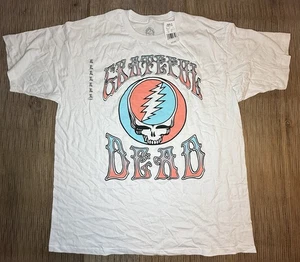 GRATEFUL DEAD SKULL BAND MENS TEE SHIRT WHITE XL NWT NEW GRATEFUL DEAD BRAND - Picture 1 of 6