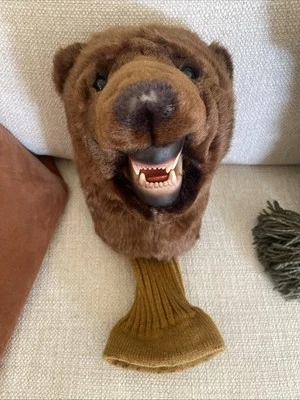 Realistic bear golf Accessory Club headcover Funny Gift Mean Bear Teeth Weird - Image 1 of 4