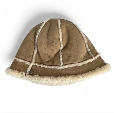 Sombrero cubo UGG Australia piel de oveja piel de oveja castaño para mujer talla única Foto 1 de 3