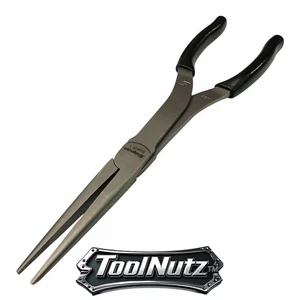 Snap-on Tools NEW 911ACFBK 11"in. BLACK Soft Grip Rounded Jaw Needle Nose Pliers - Picture 1 of 12