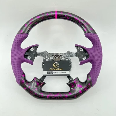 Volante de fibra de carbono forjado real con escama púrpura para Acura TL 2004-2007 Foto 1 de 4